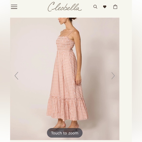 NEW CLEOBELLA magnolia ankle dress in bellini plaid - Picture 4 of 7